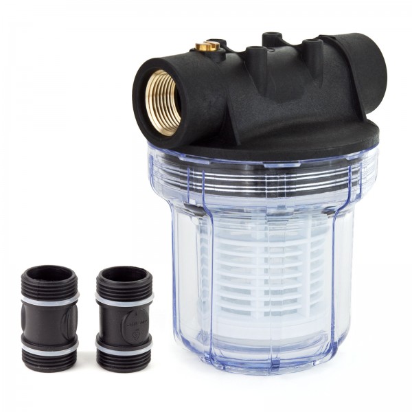 Grafner® universal Filter kurz mit Einsatz geeignet für Hauswasserwerke FI10633 und Gartenpumpen