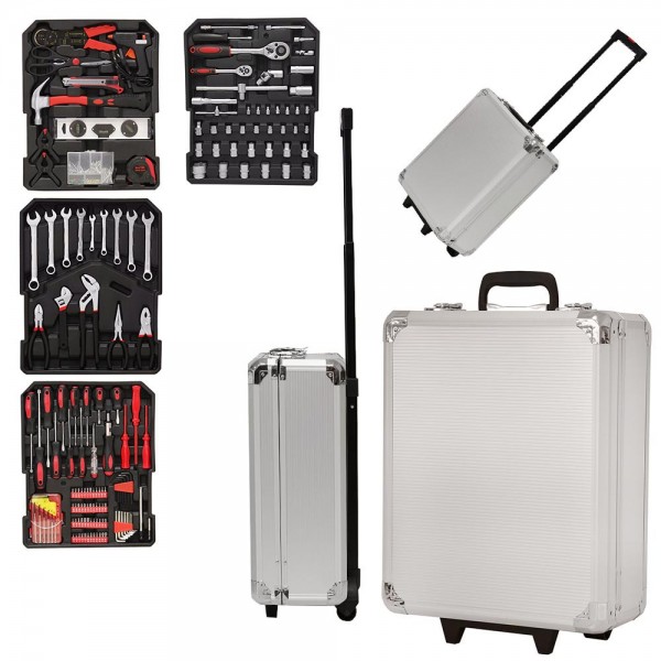 Grafner® Werkzeugkoffer 599 teilig bestückt Werkzeugtrolley
