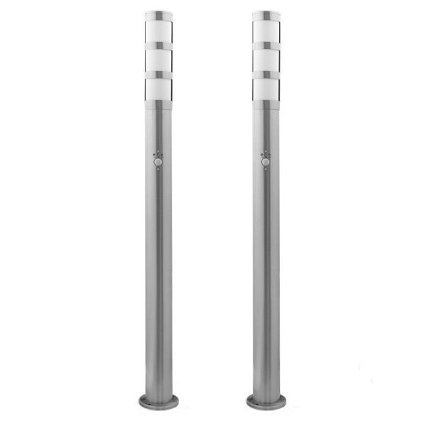 Bundle 2x Grafner XXL Edelstahl-Wegleuchte mit Bewegungsmelder 137S11PIR (2x 14514)